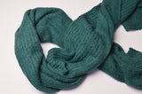 Open-Knit Scarf | Pine Green | Baby Alpaca & Merino Wool Blend | Extra Large Size