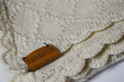 Baby Blanket | 100% Baby Alpaca Wool | Baby Vanilla