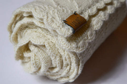 Baby Blanket | 100% Baby Alpaca Wool | Baby Vanilla