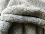Extra Large Knitted Scarf | Silvery Grey | 100% Alpaca Wool