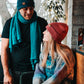 Knitted Scarf | Ocean Blue | 100% Alpaca Wool