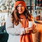 Knitted Scarf | Rusty Orange | 100% Alpaca Wool