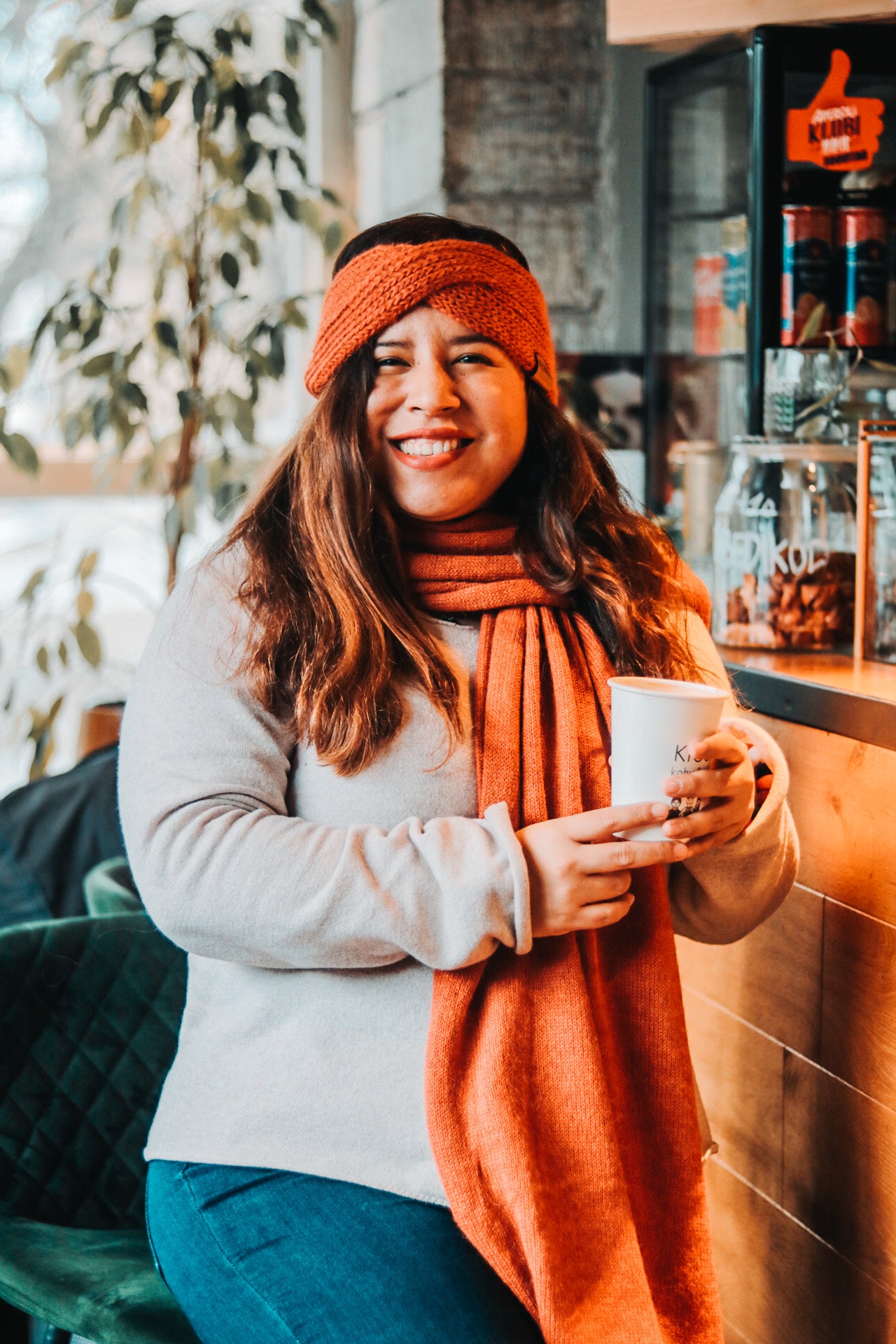 Knitted Scarf | Rusty Orange | 100% Alpaca Wool