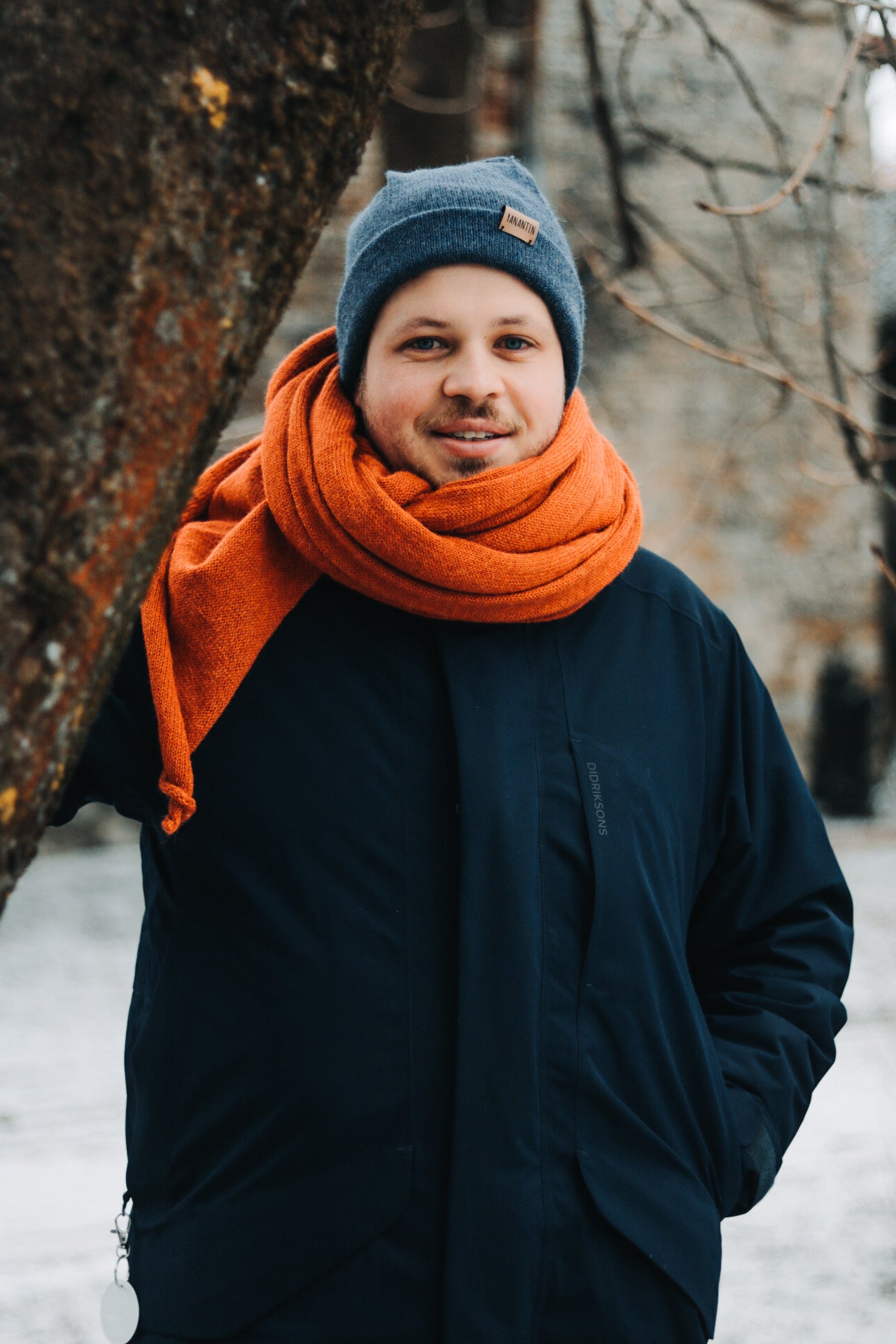 Knitted Scarf | Rusty Orange | 100% Alpaca Wool