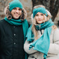 Knitted Scarf | Ocean Blue | 100% Alpaca Wool