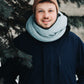 Knitted Scarf | Spring Breeze Blue | 100% Alpaca Wool