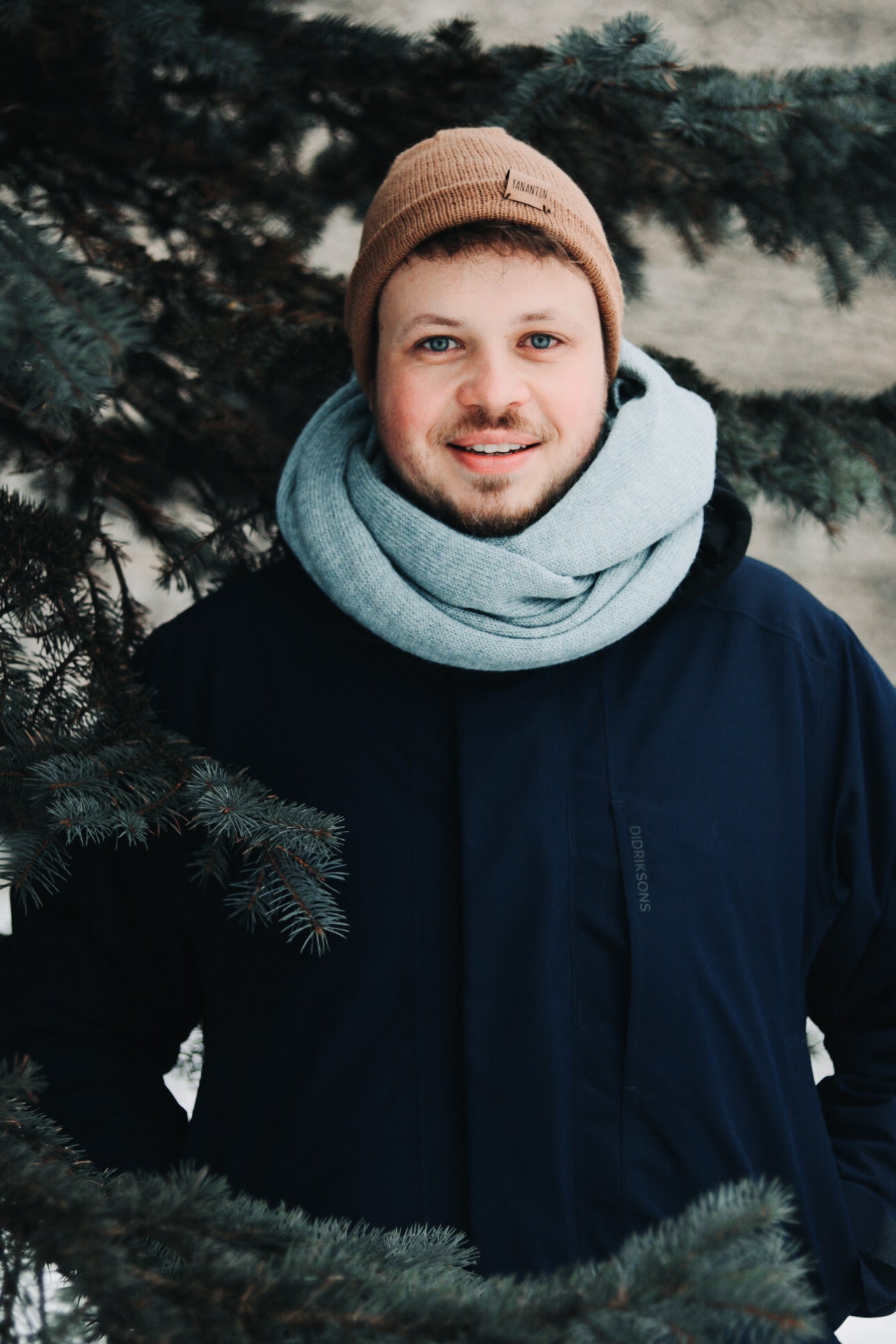 Knitted Scarf | Spring Breeze Blue | 100% Alpaca Wool